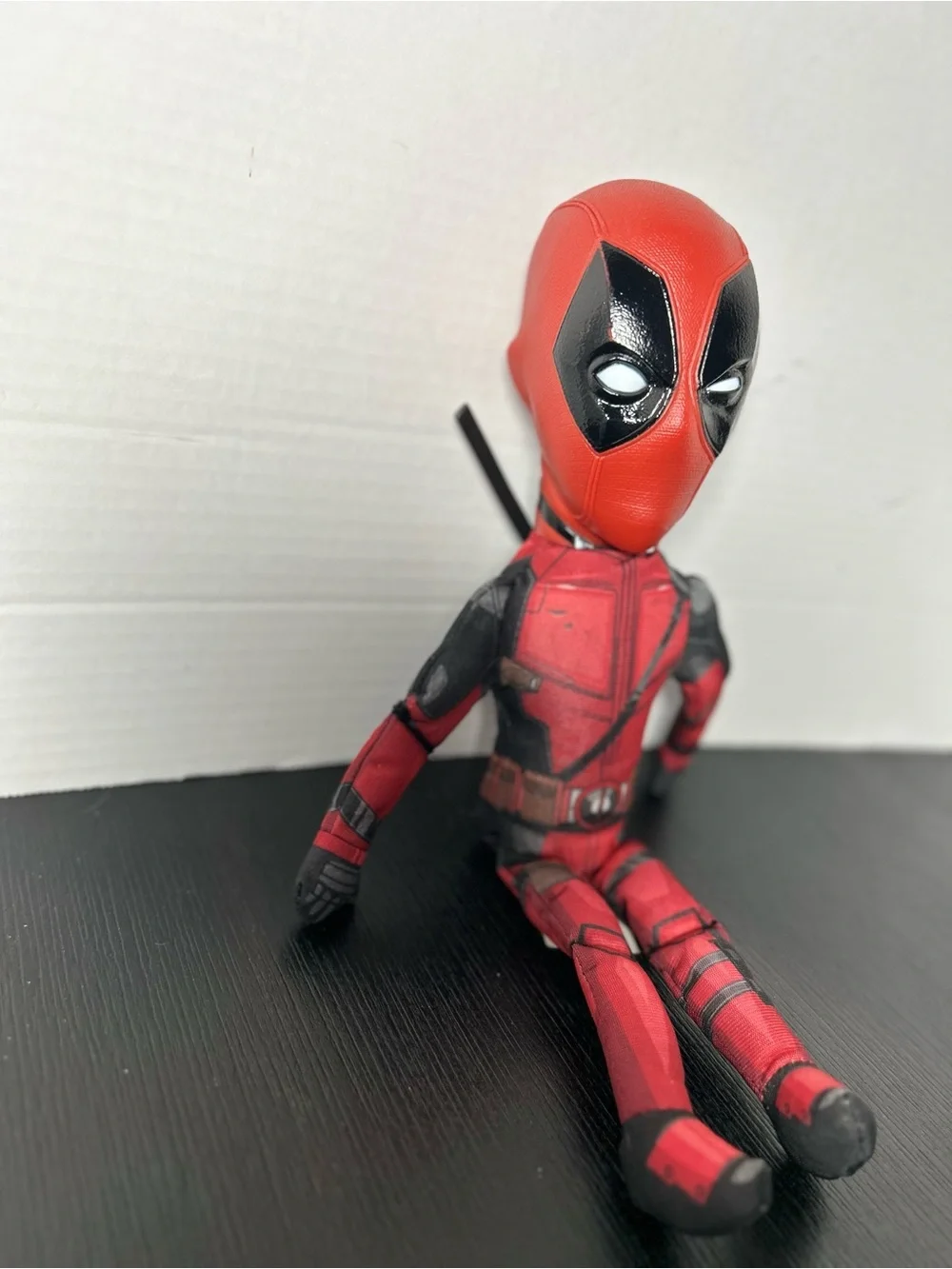 Deadpool Marvel plastic head with soft legs and arms 13” long